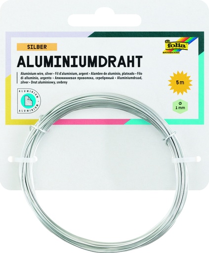 [1407626] Fil aluminium Folia 1mmx5m argenté