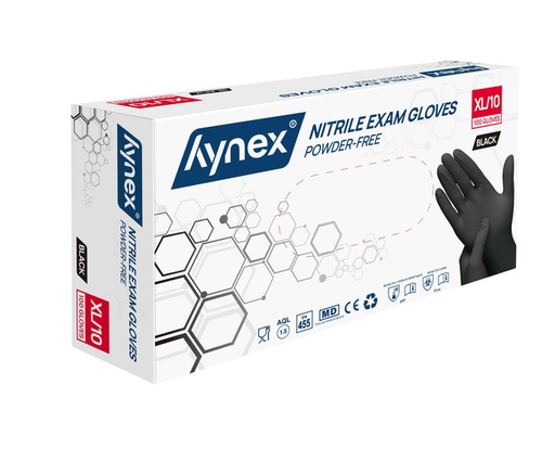 [1422307] Gant Hynex nitrile XL noir 3,5g 100 pièces