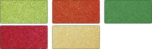[1422132] Glitterkarton Folia 50x70cm 300gr 5 vel oriental assorti
