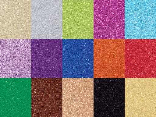 [1422133] Carton photo Folia 50x70cm pailleté paquet 5 couleurs assorties