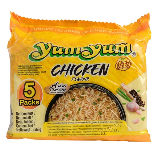 [1421715] Noodles Yum Yum poulet bami 5 sachets 5x 60g