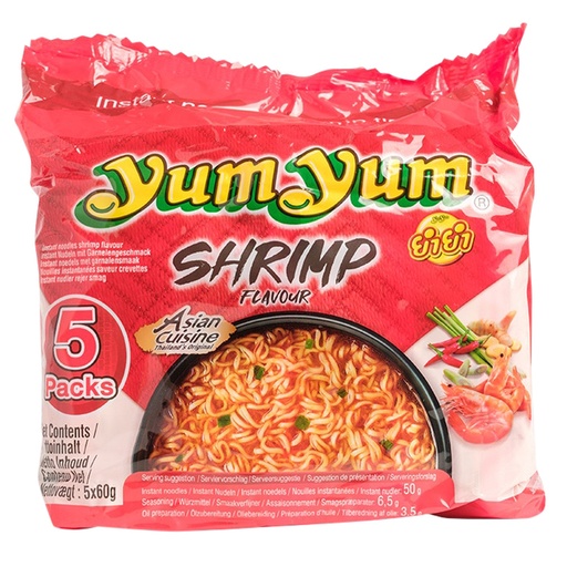 [1421716] Noodles Yum Yum garnaal bami 5-pack 5x60gr