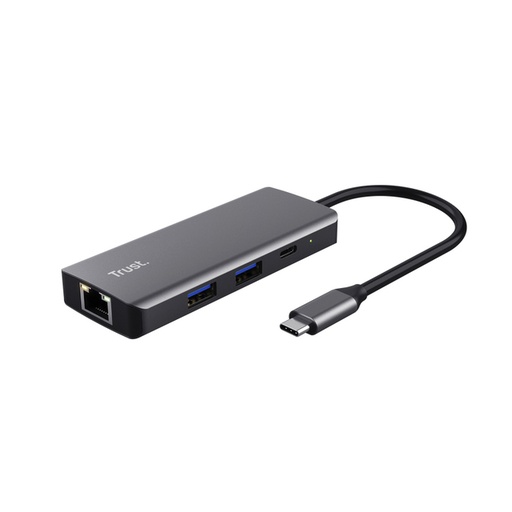 [1421760] Adaptateur Trust DALYX 6-en-1 USB-C multiport gris