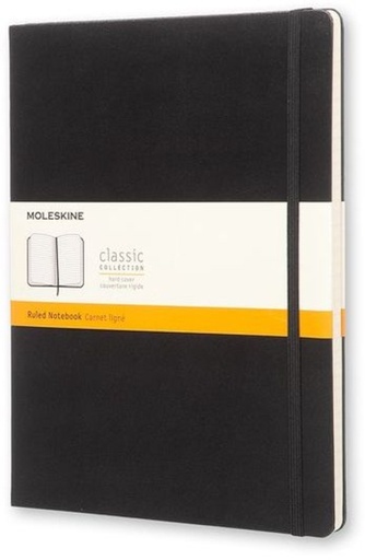 [1422882] Carnet Moleskine XL 190x250mm ligné couverture rigide noir