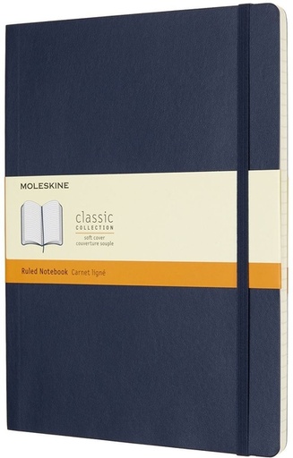 [1422913] Notitieboek Moleskine XL 190x250mm lijn soft cover sapphire blue