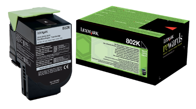 Cartouche toner Lexmark 80C20K0 Prebate noir