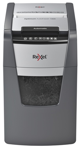 [1423102] Papiervernietiger Rexel Optimum Auto+ 130X P4 snippers 4x28mm