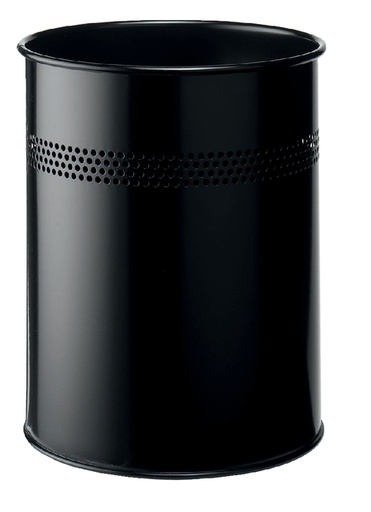 [393010] Corbeille à papier Durable 3300-01 15L 30mm perforations noir
