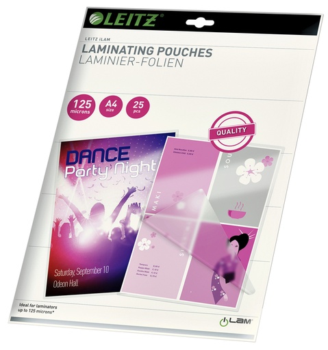 [1424363] Pochette de plastification Leitz iLAM A4 2x125micons EVA 25 pièces