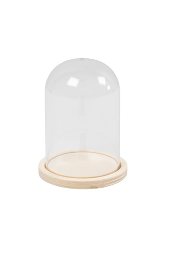 [1423783] Cloche Creativ Company avec socle en bois 9,5x6cm
