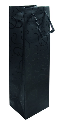 [1429256] Draagtas IEZZY met koord (wijn)fles 9x10x33cm papier Celebration 20st