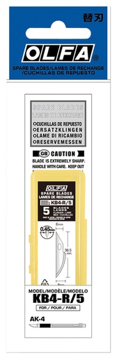[1429992] Reservemes Olfa KB4-R blister à 5 stuks