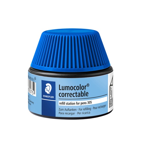 [1422583] Station de recharge feutre STAEDTLER Lumocolor 305 non permanent correctable bleu