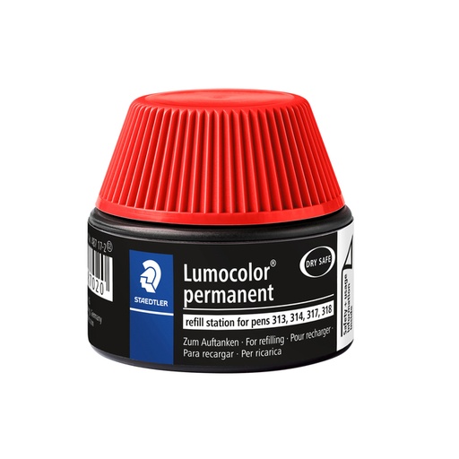 [1422585] Viltstiftvulling Staedtler Lumocolor permanent 15ml rood