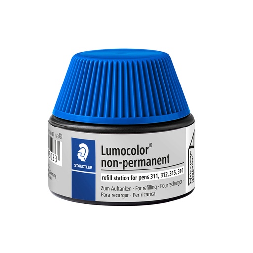 [1422587] Viltstiftvulling Staedtler Lumocolor non-permanent 15ml blauw
