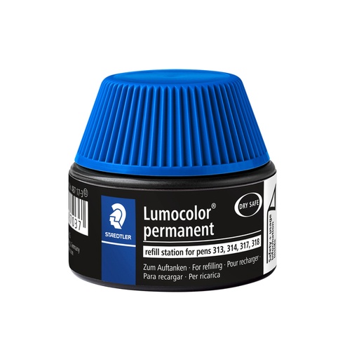 [1422591] Viltstiftvulling Staedtler Lumocolor permanent 15ml blauw