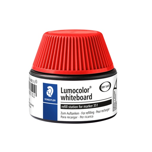 [1422596] Viltstiftvulling Staedtler Lumocolor whiteboard 30ml rood