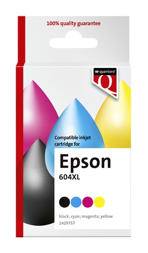 [1429757] Cartouche d'encre Quantore alternative pour Epson 604XL T10H94 noir + 3 couleurs
