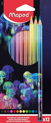 [1430657] Crayon de couleur Maped Deepsea paradise set 12 couleurs