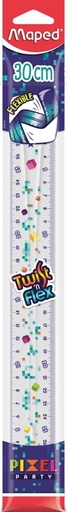 [1430658] Règle Maped Pixel pary Twist'n Flex 30cm transparent