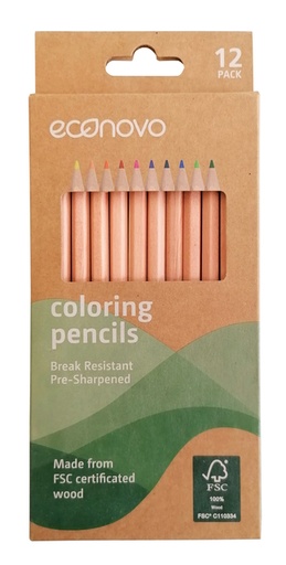 [1429627] Crayon de couleur Econovo assorti blister 12 pièces