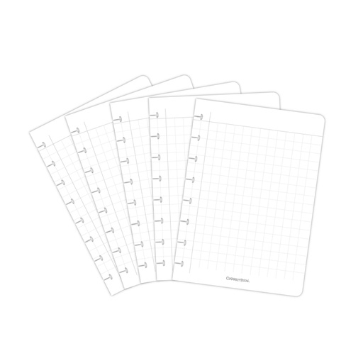 [1432921] Uitbreidingsset Correctbook A5 ruit 10x10mm 5 bladen