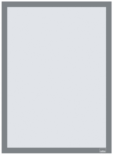 [1430154] Porte-affiche Nobo magnétique autocollant A3 argent 2 pièces