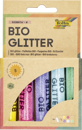 [1433050] Poudre paillettes Folia Rainbow 7g 5 couleurs