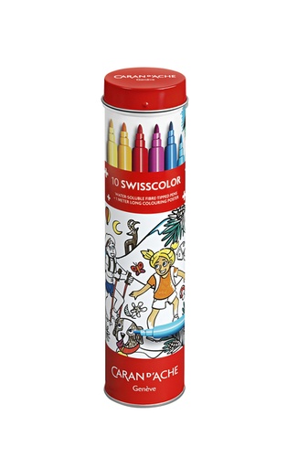 [1433982] Feutre Caran d'ache Swisscolor avec poster étui 10 couleurs