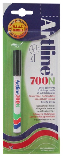 [1434202] Viltstift Artline 700 rond 0.7mm zwart blister à 1 stuk