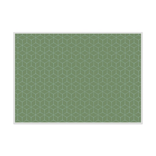 [1433215] Set de table IEZZY Hexagone vert 6 pièces