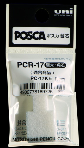 [1433911] Reservepunt Uni POSCA PC17K extra breed rechthoek 3 stuks