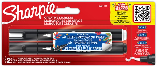 [1434204] Marqueur Sharpie Creative assorti blister 2 pièces