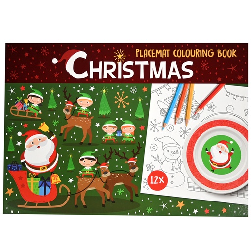 [1422080] Album de coloriage Set de table Noël A3 12 feuilles