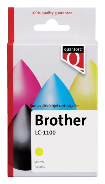 Inktcartridge Quantore alternatief tbv Brother LC-1100 geel