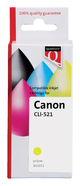Cartouche d’encre Quantore alternative pour Canon CLI-521 jaune + puce