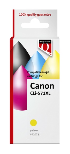 [842072] Cartouche d’encre Quantore alternative pour Canon CLI-571XL jaune