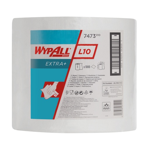 [1434269] Chiffon d'essuyage WypAll L10 Extra 7473 1 épaisseur 235mmx380m blanc