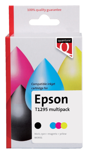 Cartouche d’encre Quantore alternative pour Epson T129545 noir + 3 couleurs