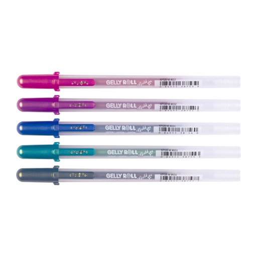 [1433601] Gelschrijver Sakura Gelly Roll Gold Shadow set à 5 kleuren