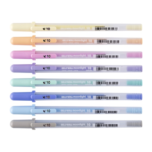 [1433605] Stylo gel Sakura Gelly Roll Moonlight 10 Pastel set 8 couleurs
