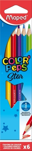 [1434211] Kleurpotlood Maped Color'Peps Star set á 6 kleuren