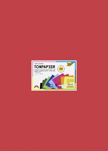 [1434397] Papier à dessin Folia 50x70cm 130g 10 couleurs paquet 100 feuilles