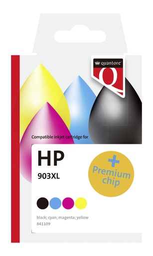 [841109] Cartouche d'encre Quantore alternative pour HP 3HZ51AE 903XL noir 3 couleurs HC
