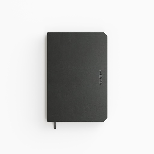 [1434980] Notitieboek de KEMPEN Ashblack 110x160mm blanco 160 pag 90gr zwart