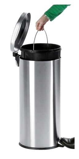 [394507] Poubelle à pédale V-part 30L inox mat
