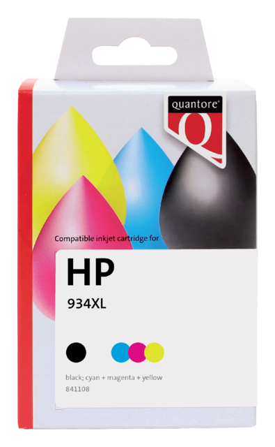 Cartouche d''encre Quantore alternative pour HP 934XL 935XL X4E14AE noir 3 couleurs