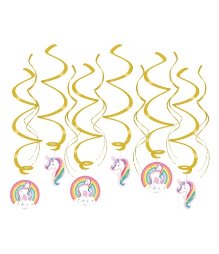 [1435047] Swirl decorations Unicorn