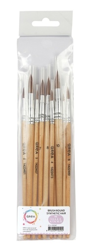 [1423467] Pinceaux Qrea poil synthétique set 10 largeurs