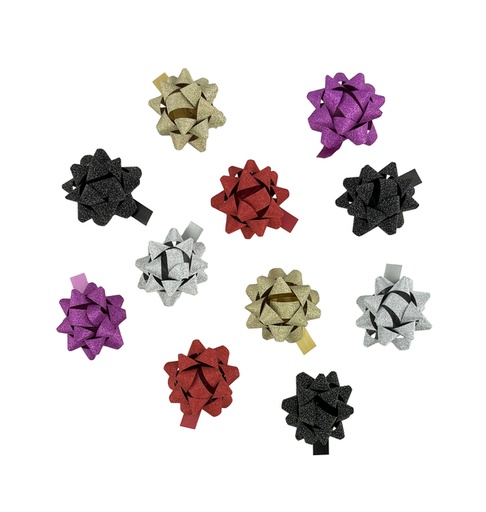[1433441] Rozetten Haza 50mm glitter assorti